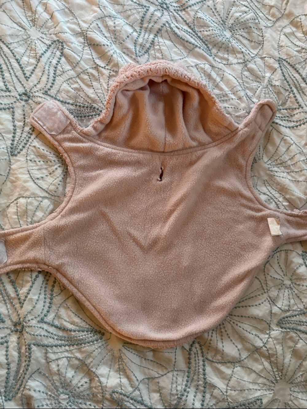 Plush Pink Sherpa Pet Hoodie with Hooded Ears - Picture 3 of 4